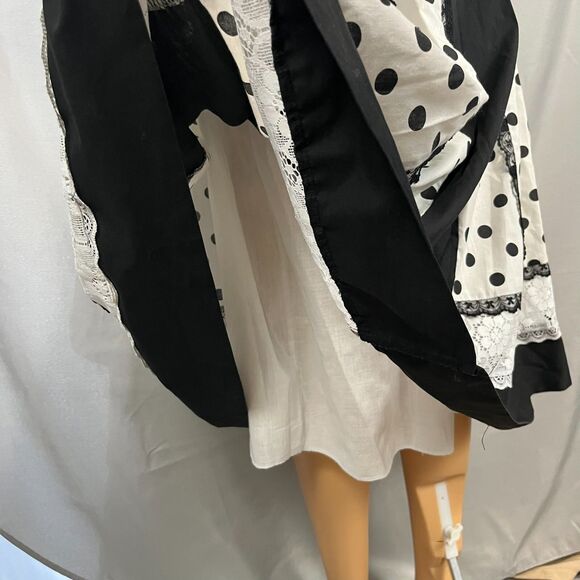Vintage Carefree Fashions A-Line Skirt Womens Black White Rockabilly Cottagecore - Picture 4 of 6